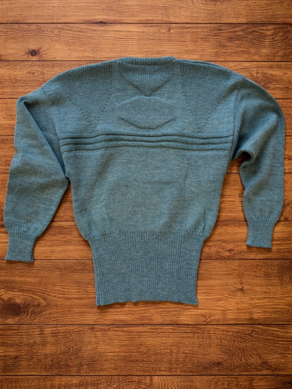 Vintage Fila Made in Italy Virgin Wool Sweater Green Crewneck Mens M 90s Knit - Picture 2 of 8